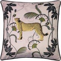Paoletti Tropica Cheetah 45X45 Polyester Cushion Blush