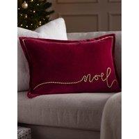 Paoletti Winter Noel 40X60 Polyester Cushion Red