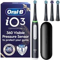 Oral-B Io3 Electric Toothbrush , Christmas Edition , Matt Black ,4 Brush Heads , Travel Case