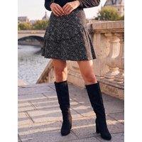 Roman Womens Jersey Stretch Skater Skirt - Black