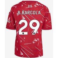 Adidas Junior Liverpool Barcola 29 Home 26/27 Shirt - Red
