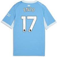 Puma Boys Manchester City Enzo 17 Sponsor Crest Home Shirt - Blue