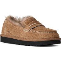 Ugg Womens Ellis Plush Lined Lug Sole Loafers - Brown