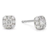 Harriet By Hsamuel Sterling Silver 0.25Ct Lab-Grown Diamond Halo Stud Earrings