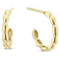 H. Samuel Sterling Silver Yellow Gold Plated Seed Half Hoop Earrings