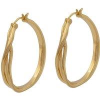 The Edit Hs Edit 18Ct Yellow Gold Plated Entwined Hoop Earrings