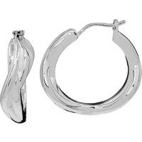 The Edit Hs Edit Sterling Silver Entwined Hoop Earrings