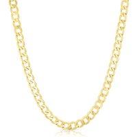 H. Samuel Sterling Silver Yellow Gold Plate Flat Curb Necklace 16