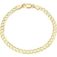 H. Samuel Yellow Gold Plate Sterling Silver 6.5 Flat Curb Bracelet