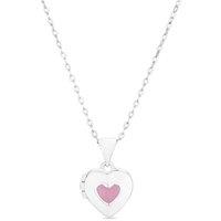 H. Samuel Children'S Sterling Silver Pink Enamel Heart Locket 14+2