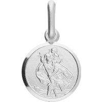 Ernest Jones Unisex St Christopher Engraveable Sterling Silver Pendant - Silver