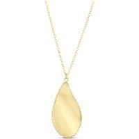 Ernest Jones Womens Freeform Leaf Pendant Polished Necklace - Gold
