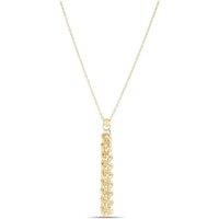Ernest Jones Womens Tassel Strand Pendant Lobster Clasp Necklace - 9Ct Yellow Gold