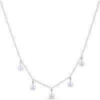 H. Samuel Sterling Silver Freshwater Pearl Droplet Necklace