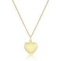 H. Samuel Yellow Gold Plated Sterling Silver Shell Heart Pendant