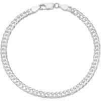 Ernest Jones Mens Sterling Silver Chunky Rambo Chain 8 Inch Bracelet - Silver