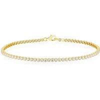 H. Samuel Sterling Silver 18Ct Yellow Gold Plated Cubic Zirconia Tennis Bracelet