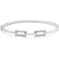 H. Samuel Sterling Silver Cubic Zirconia Links Bangle