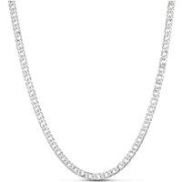 Ernest Jones Mens Oval Box Chain 22 Inch Necklace - Silver