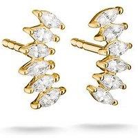 Thomas Sabo Soft-Curve Stud Earrings W/White Zirconia