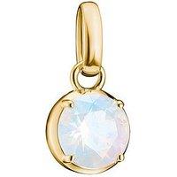 Thomas Sabo June Birth Charm W/White Stone Gold Charm Connect Pendant