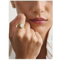 Thomas Sabo Mother-Of-Pearl And White Zirconia Halo Ring
