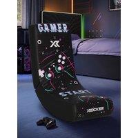 X Rocker Video Rocker Gaming Chair For Kids - Glitch Black Exclusive To Very