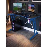 X Rocker Panther Evo 120Cm Gaming Desk With Mousepad - Black / Blue