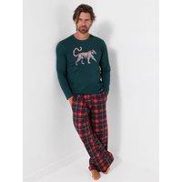 Joe Browns Mens Terrific Tiger Pyjamas - Green