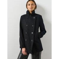 Allsaints Allsaints Tommie Peacoat - Black