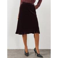 Allsaints Womens Nalia Velvet Skirt - Purple