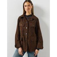 Allsaints Allsaints Roiya Suede Jacket - Brown
