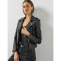 Allsaints Allsaints Errie Leather Biker Jacket - Black