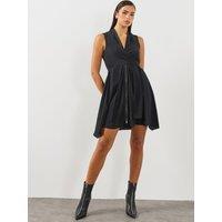 Allsaints Womens Jayda Silk Sleeveless Dress - Black