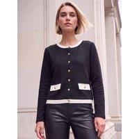 Roman Contrast Rib Cardigan