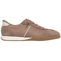 Skechers Womens Hands-Free Slip-On Faux Lace Trainers - Brown