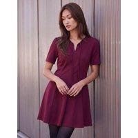 Roman Womens Bow Detail Fit And Flare Short Dress - Red