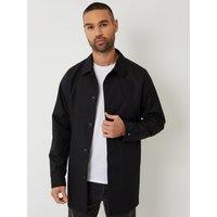 Threadbare Mens Gretna Tailored Fully Lined Mac Jacket - Black