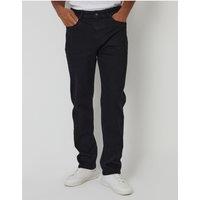Threadbare Mens Straight Leg Dark Wash Jeans - Black