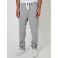 Threadbare Mens Drawcord Tapered Fleece Joggers - Grey Marl