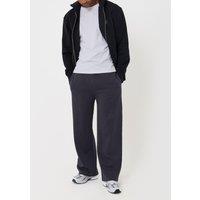 Threadbare Mens Baldwin Wide Leg Fleece Joggers - Iron Charcoal