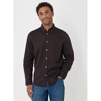 Threadbare Mens Shirt L/Slv Oxford Beacon - Coffee/Black(Aw25 Change To Regular Spec, Previous Spec Was Slim Fit)