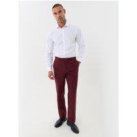 Threadbare Mens Tailored Fit Suit Trousers - Red