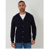 Threadbare Mens V-Neck Button Through Cardigan - Navy