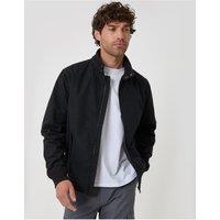 Threadbare Mens Showerproof Stand Collar Harrington Jacket - Black