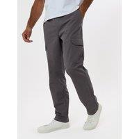 Threadbare Mens Joker Cargo Drawstring Waist Regular Fit Trousers - Slate
