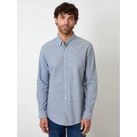 Threadbare Mens Shirt Long Sleeve Beacon Oxford - Denim Blue