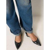 Yours Womens Pointed Flat Ballet Pumps - Black