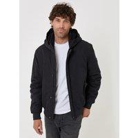 Threadbare Mens Padded Hooded Zip Silda Jacket - Black