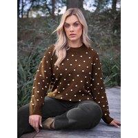 Yours Curve Spot Yarn Jumper